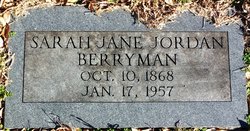 Sarah Jane <I>Jordan</I> Berryman 