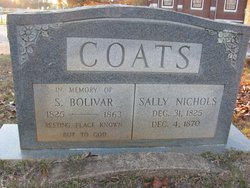 Sarah <I>Nichols</I> Coats 