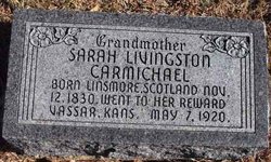 Sarah <I>Livingston</I> Carmichael 