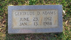 Gertrude “Peggy” <I>DuPriest</I> Adams 