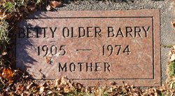 Elizabeth Minnie “Betty” <I>Older</I> Barry 