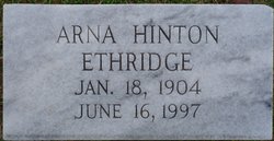 Arna <I>Hinton</I> Ethridge 