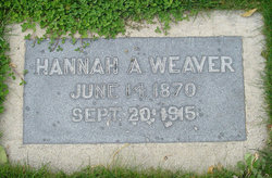 Johannah Marie “Hannah” <I>Ahlstrom</I> Weaver 