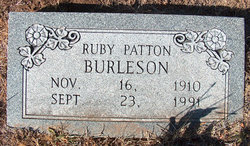 Ruby Beulah <I>Patton</I> Burleson 
