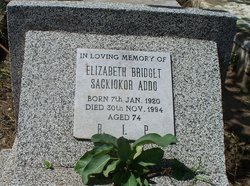 Elizabeth Bridget <I>Sackiokor</I> Addo 