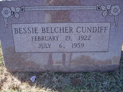Bessie Louisa <I>Belcher</I> Cundiff 