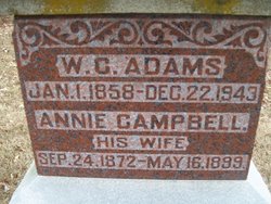 Annie McDonald <I>Campbell</I> Adams 