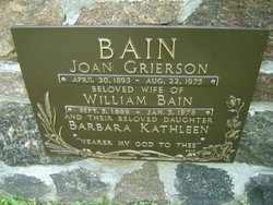 Joan <I>Grierson</I> Bain 