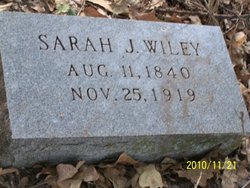 Sarah Jane <I>White</I> Wiley 