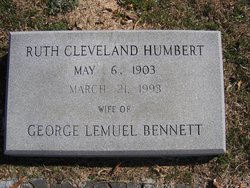 Ruth Cleveland <I>Humbert</I> Bennett 