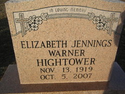 Elizabeth <I>Jennings</I> Hightower 
