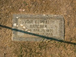 Lydia Elizabeth <I>Williams</I> Hatcher 