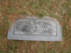 Annie Rae <I>Means</I> Hall 