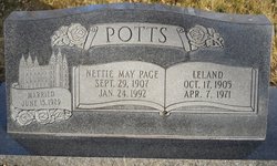 Nettie May <I>Page</I> Potts 