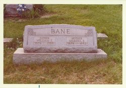 Martha Frances “Mattie” <I>Bane</I> Bane 