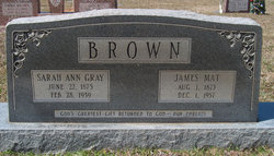 Sarah Ann <I>Gray</I> Brown 