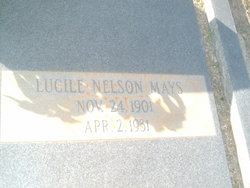 Fannie Lucile <I>Nelson</I> Mays 