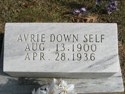 Avrie “Ava” <I>Downs</I> Self 
