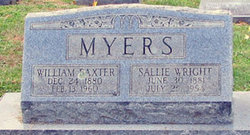 Sallie <I>Wright</I> Myers 