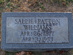Sallie <I>Patton</I> Williams 