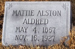 Matilda Winifred “Mattie” <I>Alston</I> Aldred 