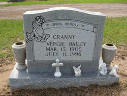 Vergie Lee “Granny” <I>McSwain</I> Bailey 
