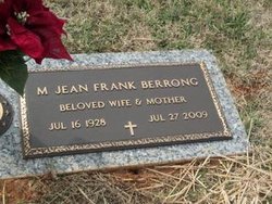 Margaret Jean <I>Frank</I> Berrong 