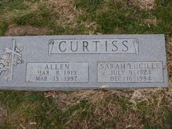 Sarah Lucille <I>Mefford</I> Curtiss 