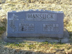 Marie E <I>Koester</I> Hanslick 
