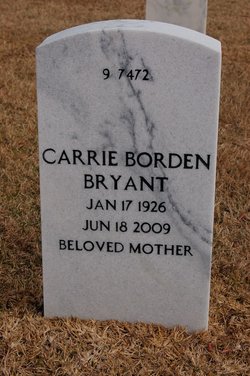 Carrie <I>Borden</I> Bryant 