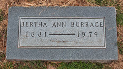 Bertha Ann <I>Glasson</I> Burrage 