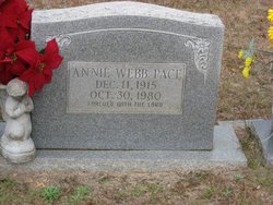 Annie <I>Webb</I> Pace 