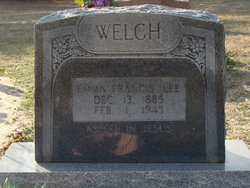 Emma Francis <I>Lee</I> Welch 