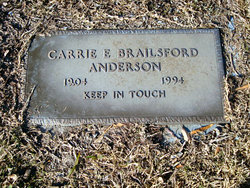 Carrie E. <I>Brailsford</I> Anderson 