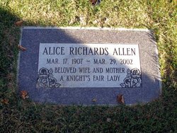 Alice <I>Richards</I> Allen 