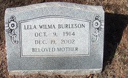 Lela Wilma <I>Woolf</I> Burleson 