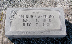 Prudince Louise “Prudie” <I>Stringfellow</I> Anthony 