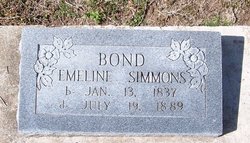 Emeline <I>Simmons</I> Bond 