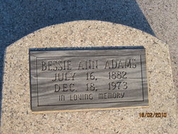 Bessie Ann <I>Lay</I> Adams 