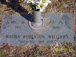 Ratha <I>Robinson</I> Williams 