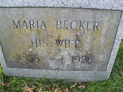 Maria <I>Becker</I> Anderson 