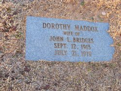 Dorothy <I>Maddox</I> Bridges 