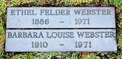 Ethel Louise <I>Felder</I> Webster 