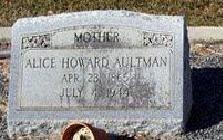 Alice Vivian <I>Howard</I> Aultman 