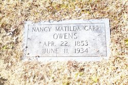 Nancy Matilda <I>Carr</I> Owens 