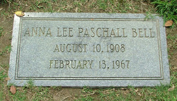 Anna Lee <I>Paschall</I> Bell 