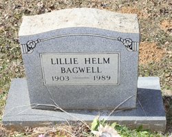 Lillie <I>Helm</I> Bagwell 