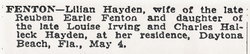 Lillian Mai <I>Hayden</I> Fenton 