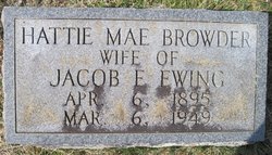 Hattie Mae <I>Browder</I> Ewing 
