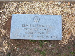 Sgt Elvis Lanis Shafer 